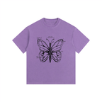 Butterfly Vintage Washed Oversized Cotton T-Shirt