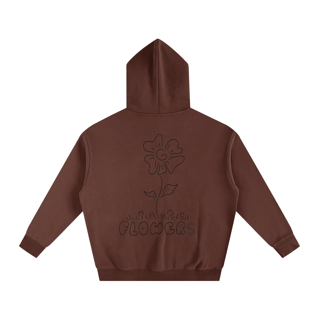 Flowers Oversized Fleeced Hoodie