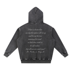 I Have A Dream Quote Snow Wash Fleece Oversize Hoodie