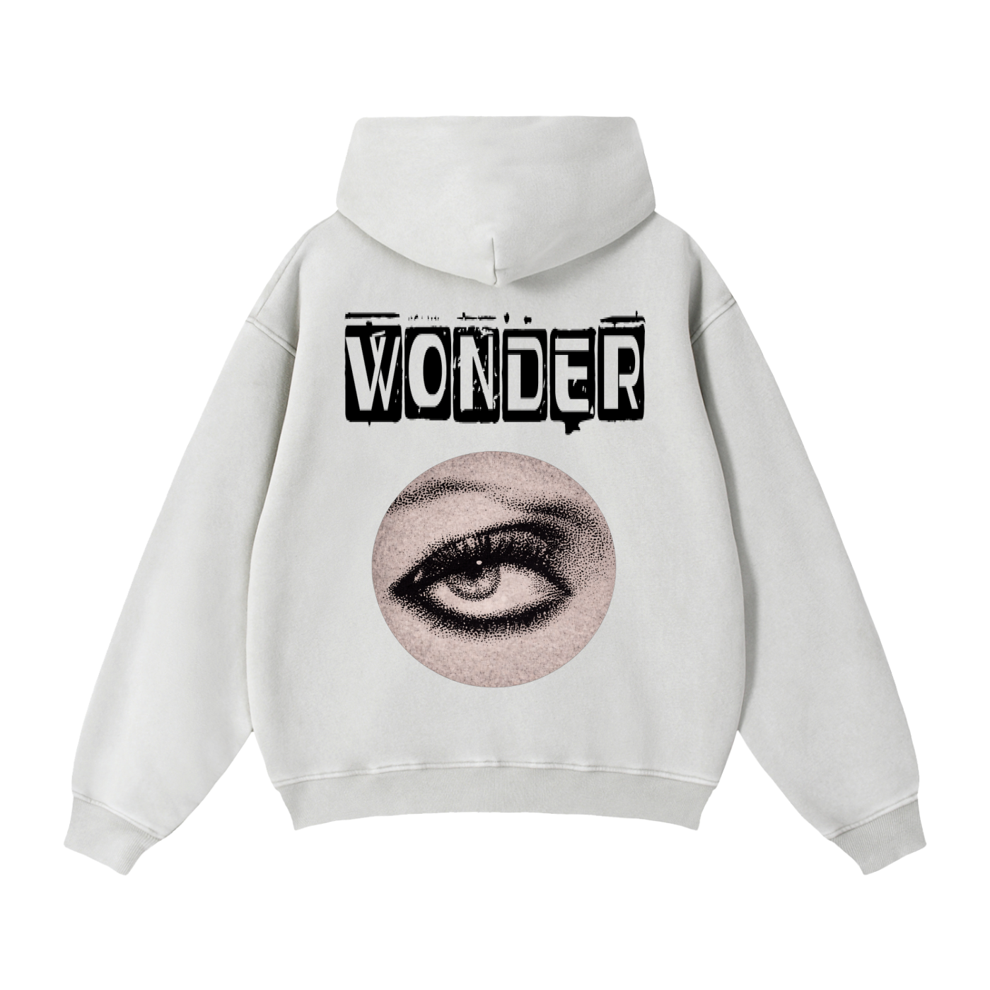 Black WONDER Zip-Through Boxy Fleece Hoodie