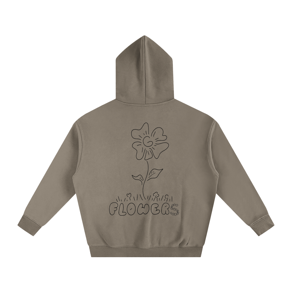 Flowers Oversized Fleeced Hoodie