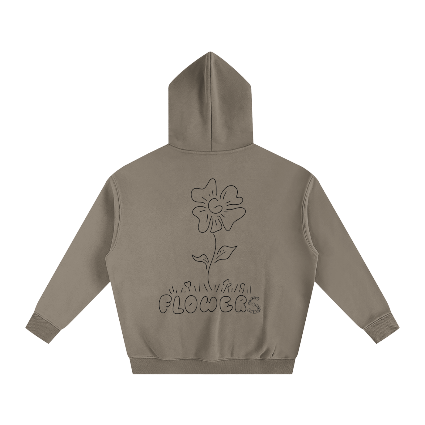 Flowers Oversized Fleeced Hoodie
