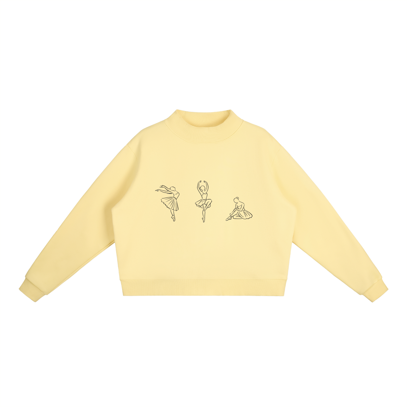 Dance Fleece Mock-Neck Crew Sweatshirt