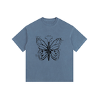 Butterfly Vintage Washed Oversized Cotton T-Shirt