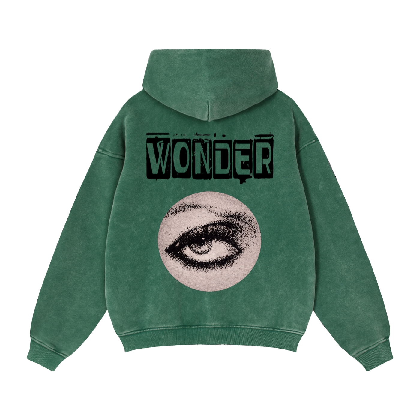 Black WONDER Zip-Through Boxy Fleece Hoodie
