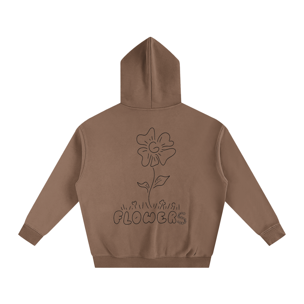 Flowers Oversized Fleeced Hoodie