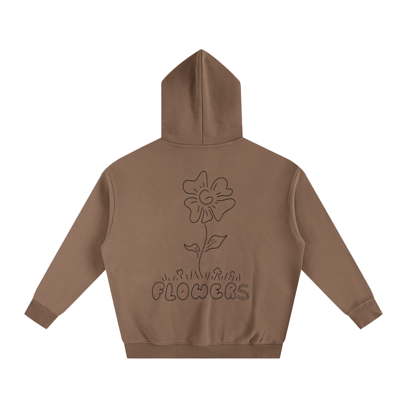 Flowers Oversized Fleeced Hoodie