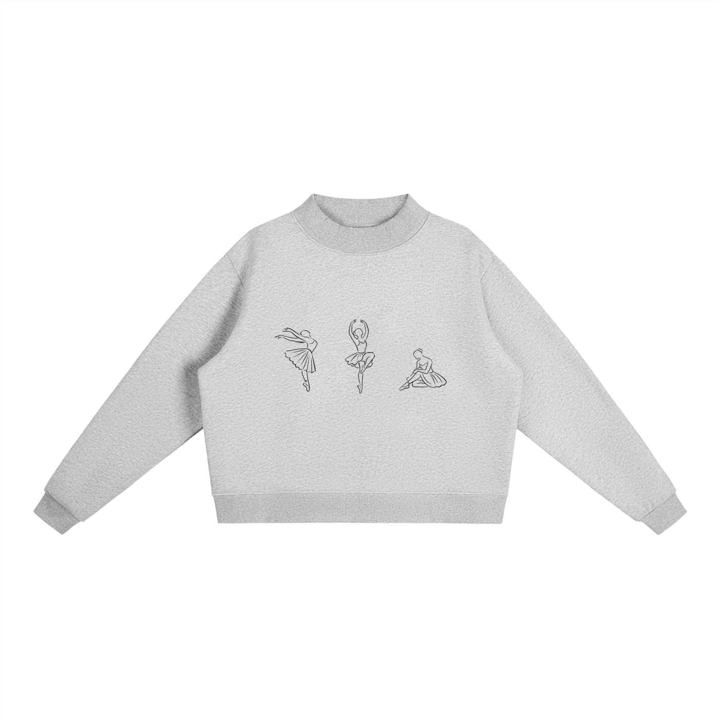 Dance Fleece Mock-Neck Crew Sweatshirt