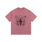 Butterfly Vintage Washed Oversized Cotton T-Shirt
