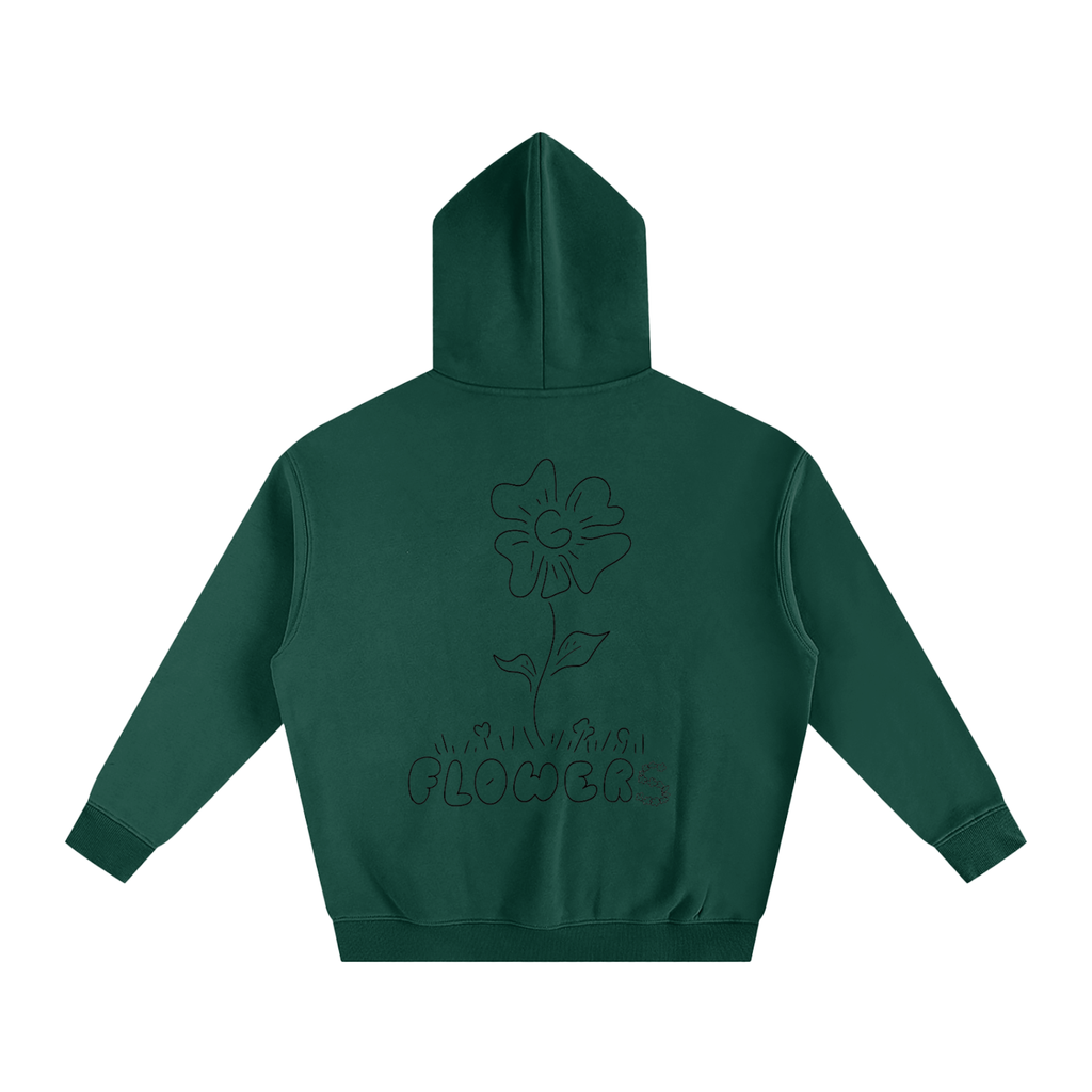 Flowers Oversized Fleeced Hoodie