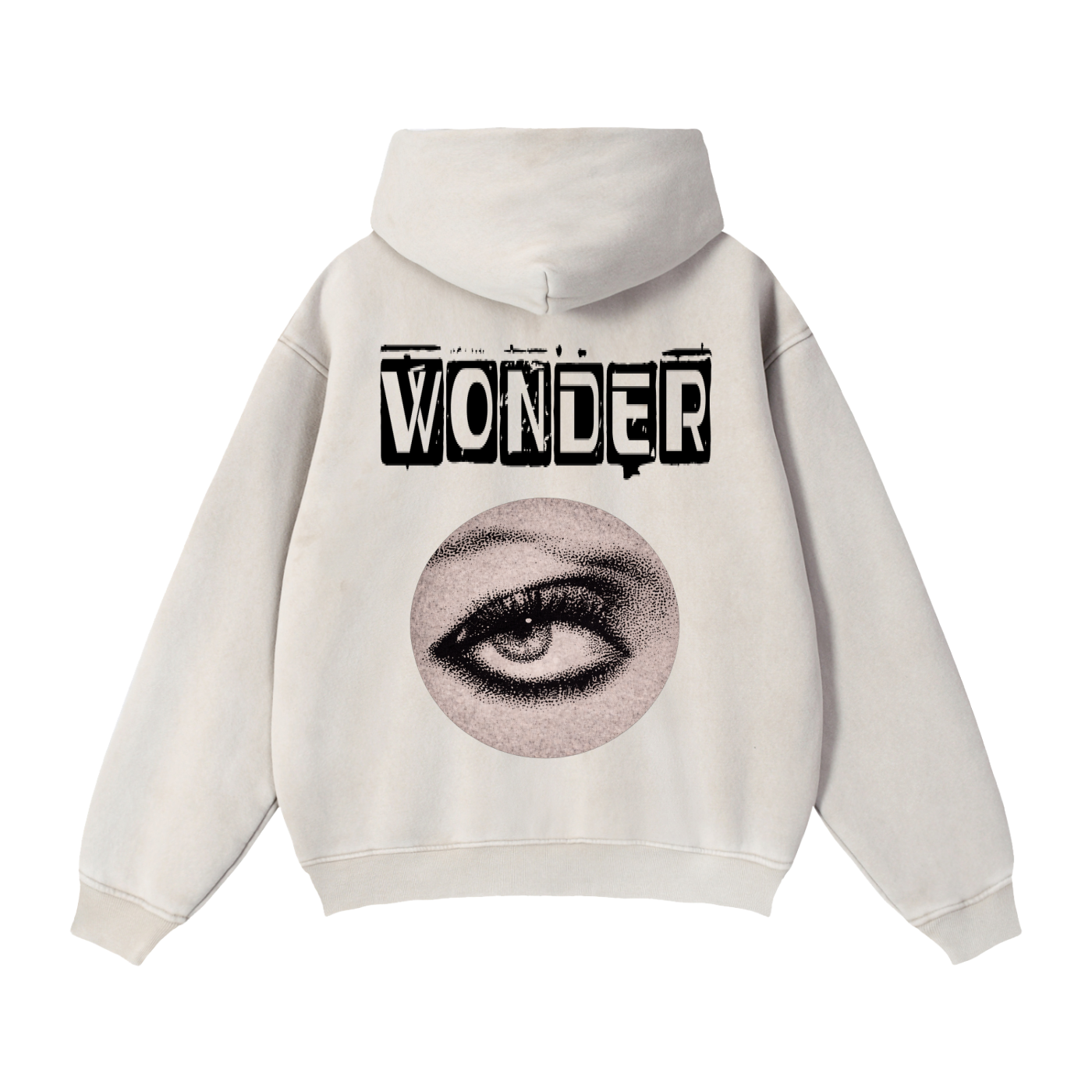 Black WONDER Zip-Through Boxy Fleece Hoodie