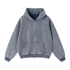Grey WONDER Zip-Through Boxy Fleece Hoodie