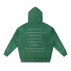 I Have A Dream Quote Snow Wash Fleece Oversize Hoodie