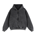 Grey WONDER Zip-Through Boxy Fleece Hoodie
