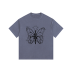 Butterfly Vintage Washed Oversized Cotton T-Shirt