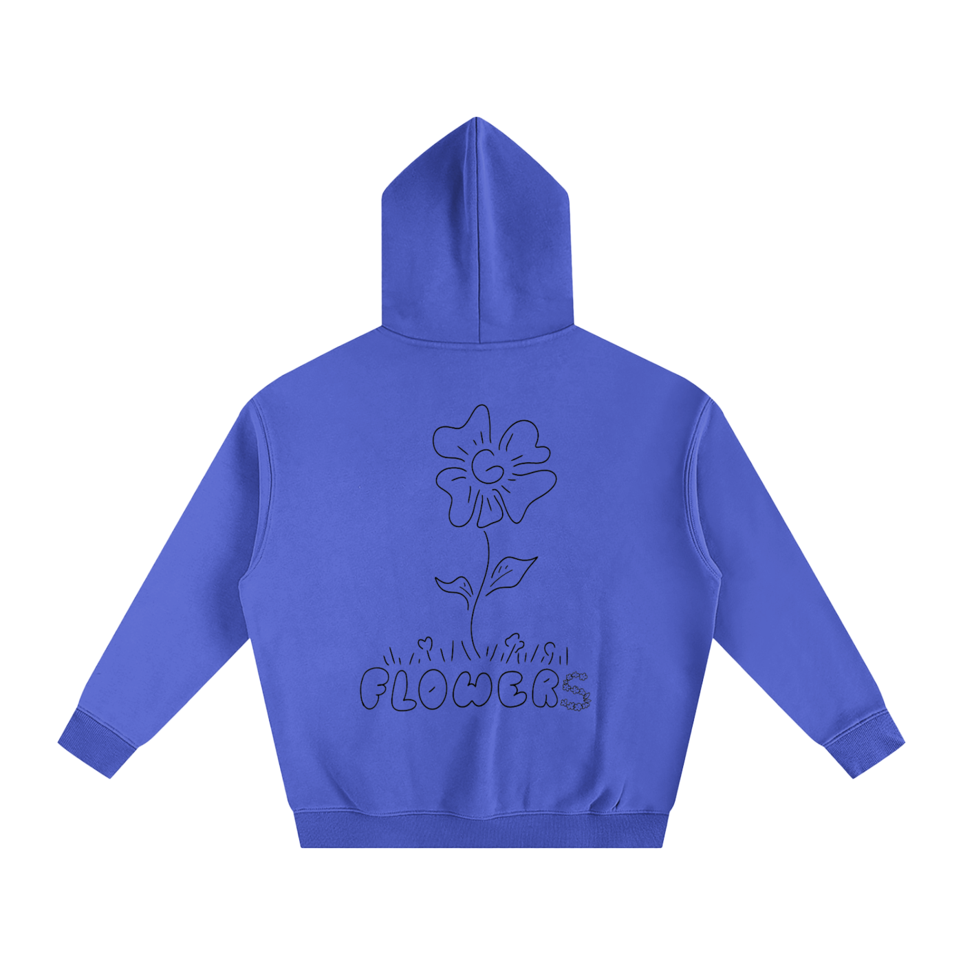 Flowers Oversized Fleeced Hoodie