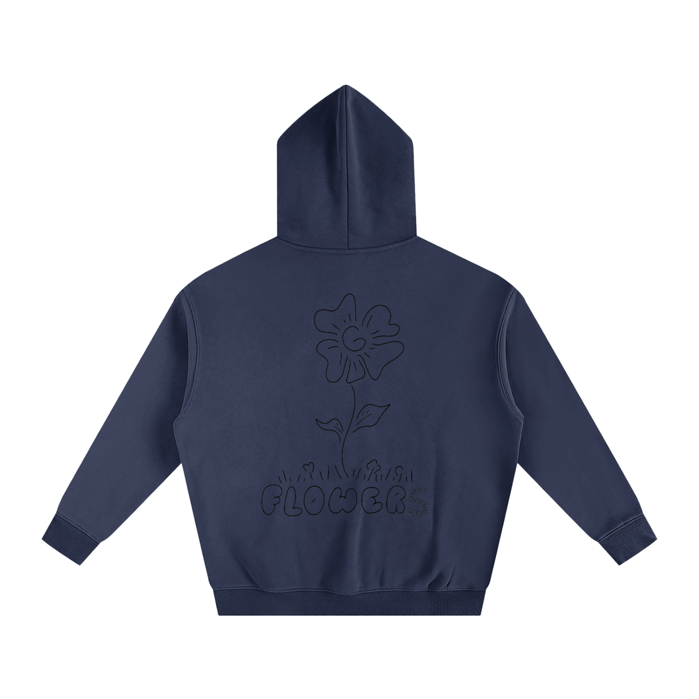 Flowers Oversized Fleeced Hoodie