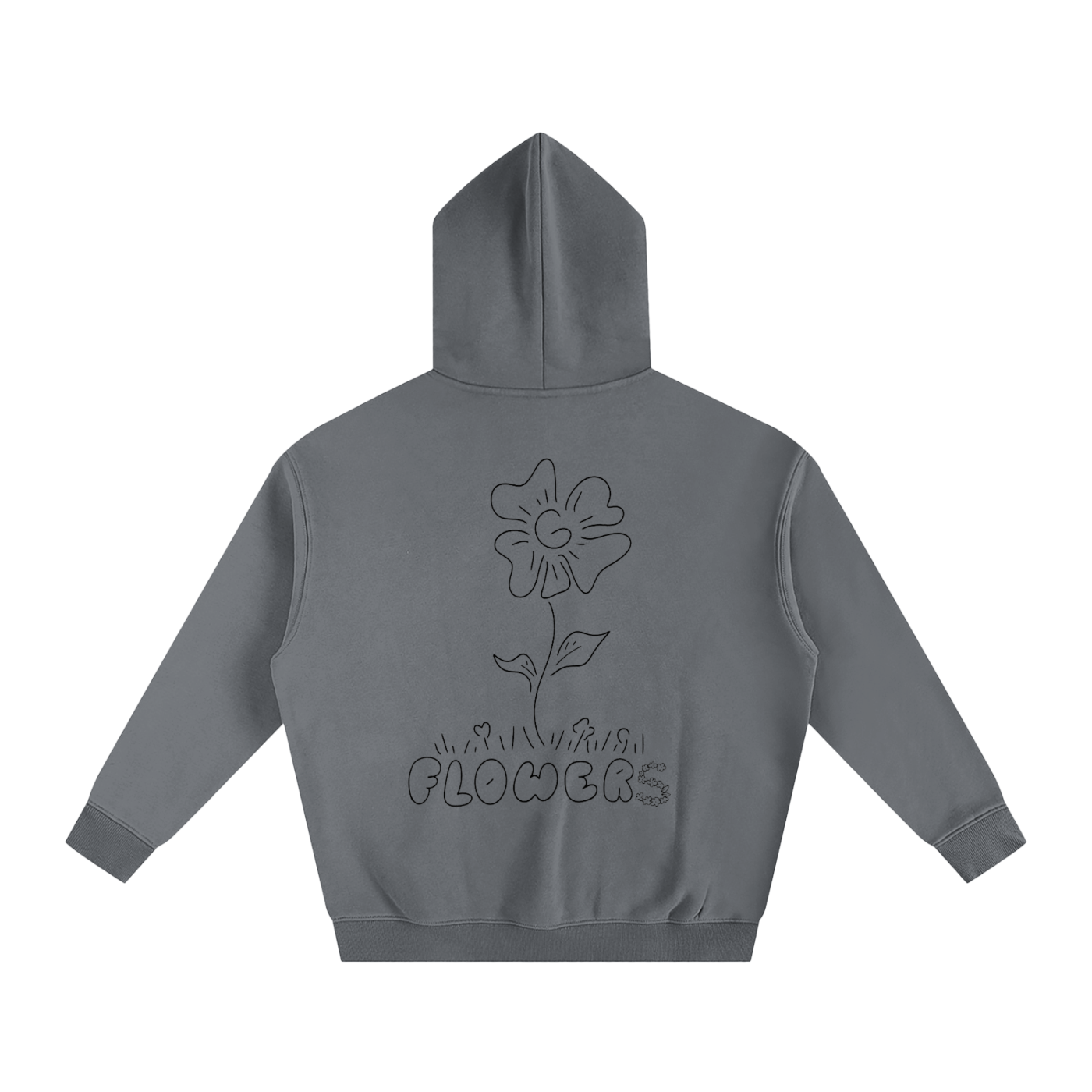 Flowers Oversized Fleeced Hoodie
