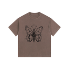 Butterfly Vintage Washed Oversized Cotton T-Shirt