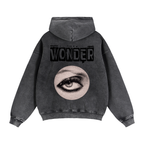 Black WONDER Zip-Through Boxy Fleece Hoodie
