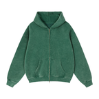 Black WONDER Zip-Through Boxy Fleece Hoodie