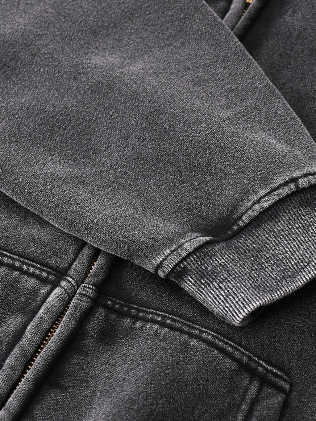 Grey WONDER Zip-Through Boxy Fleece Hoodie