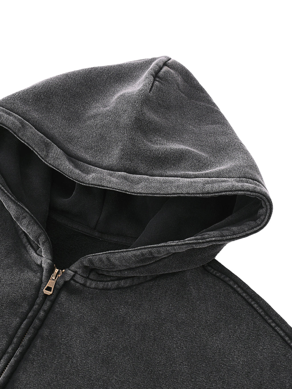 Grey WONDER Zip-Through Boxy Fleece Hoodie