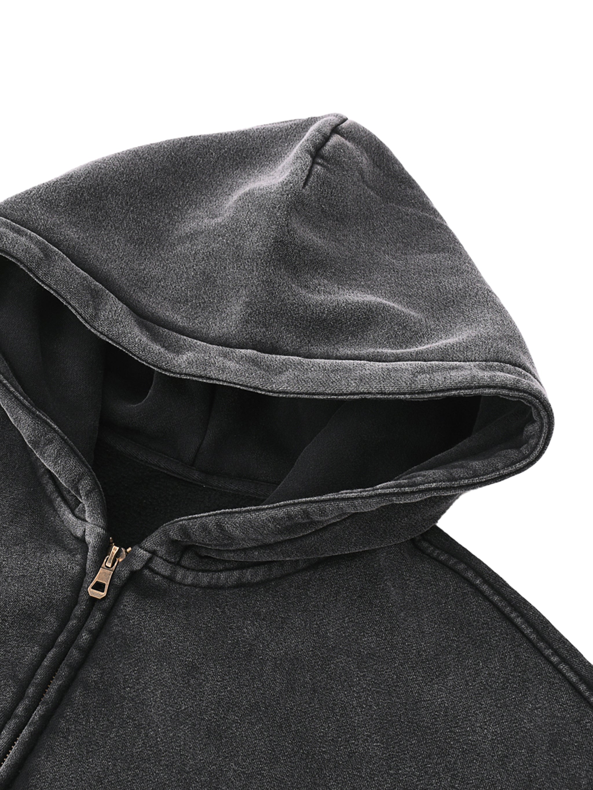 Grey WONDER Zip-Through Boxy Fleece Hoodie