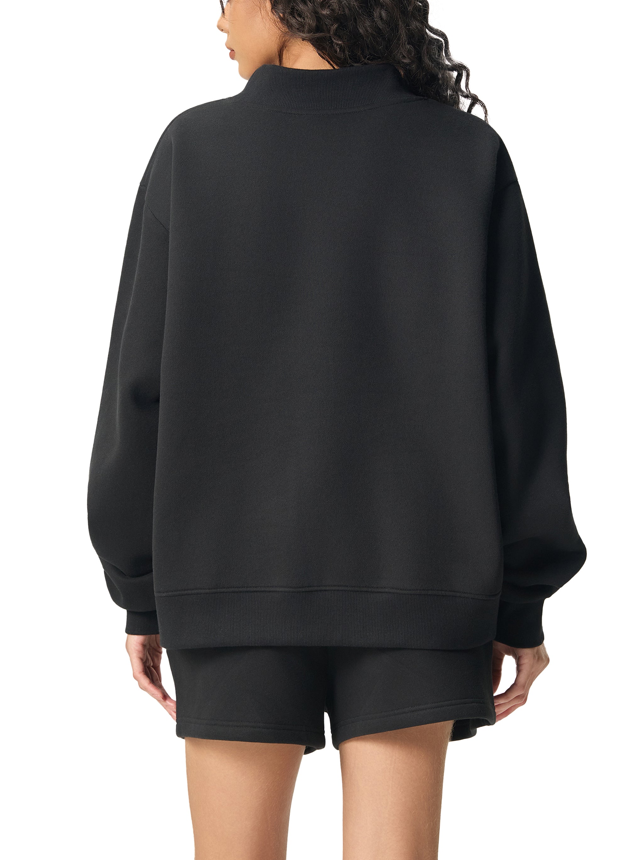Dance Fleece Mock-Neck Crew Sweatshirt